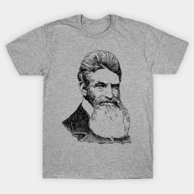 John Brown Sketch - History, Abolitionist, Leftist, Harpers Ferry T-Shirt by SpaceDogLaika
